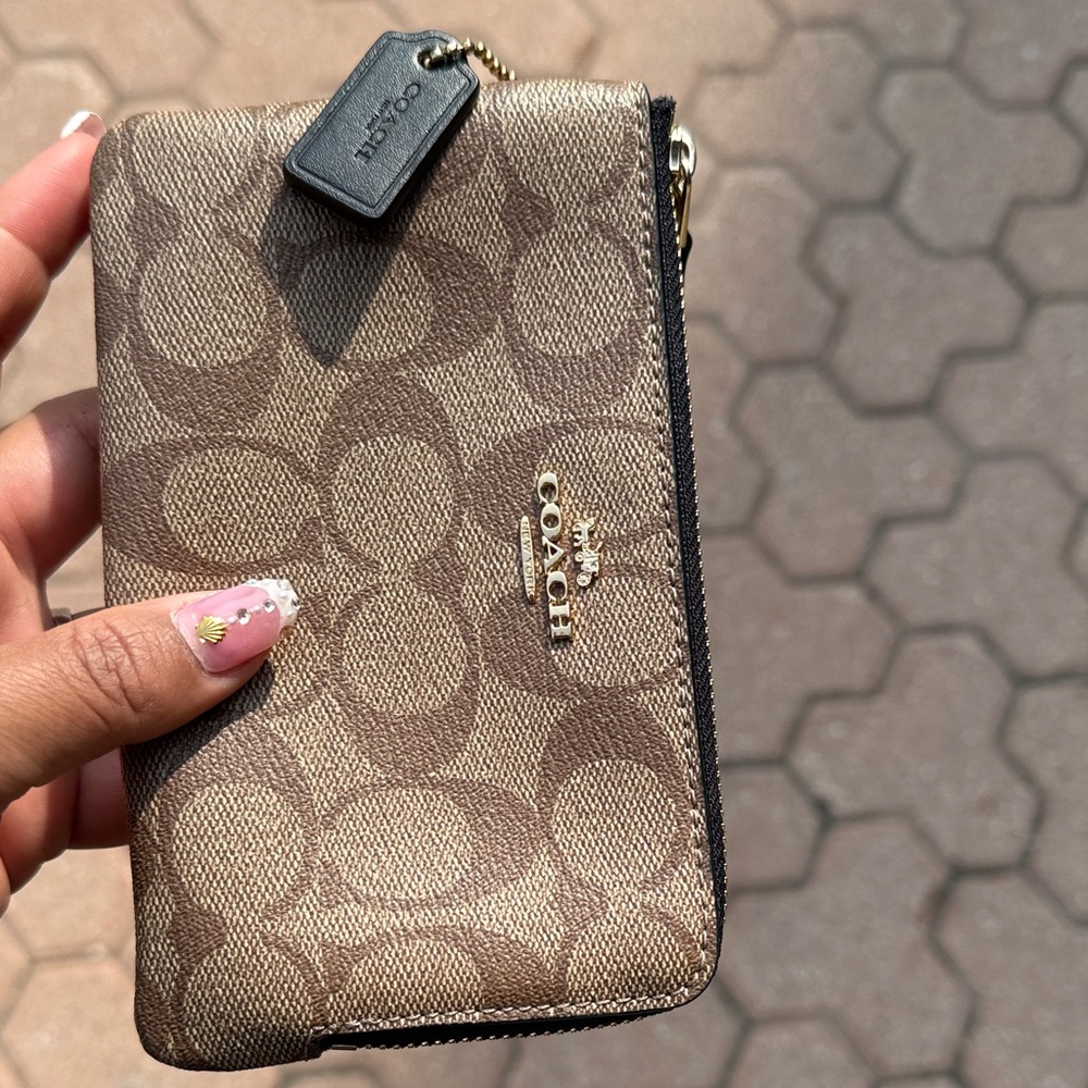 Coach Brown Signature Wristlet - Picture 1 of 1